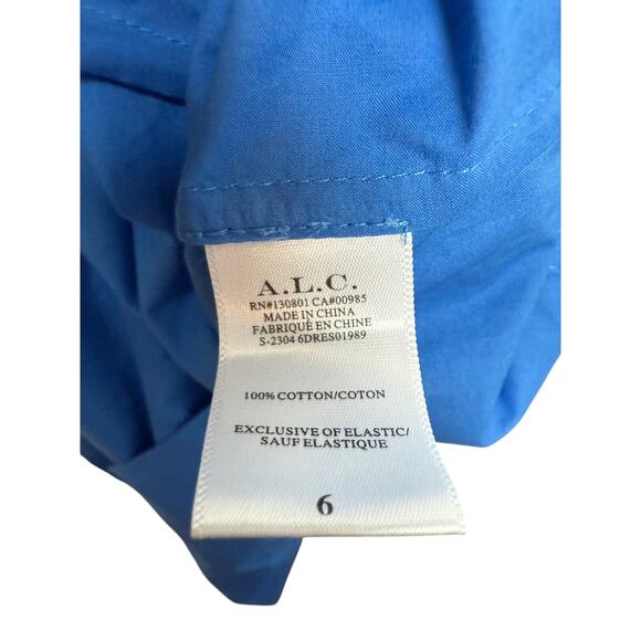 A.L.C. Aubrey Cut Out One Shoulder Midi Dress in Blue Sz. 6 - Picture 7 of 7